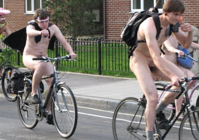 Naked cyclist p